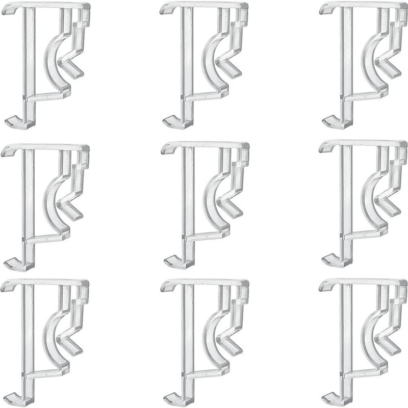 Valance Clips 10pcs 2inch Clear Plastic Hidden Retainer Holder for Window Blind ValanceHorizontal Faux  Wood Blinds Parts
