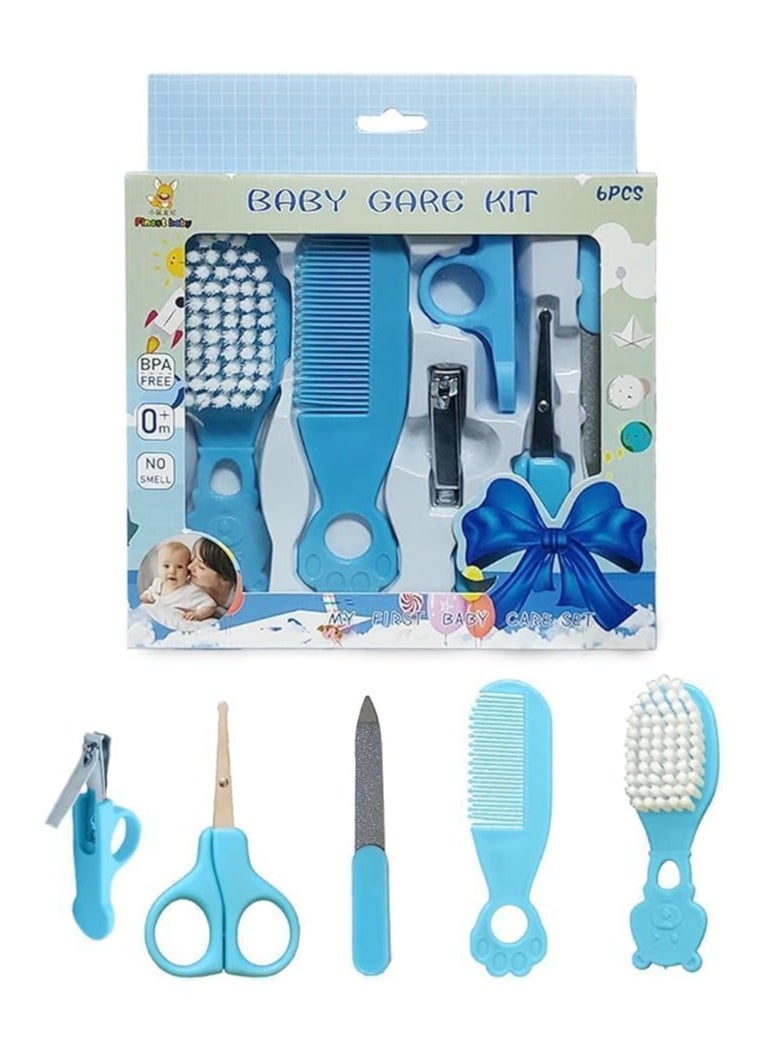 QSHOP Baby Nail Care Kit for Daily Personal Cleaning Baby Manicure Newborn Health Nail Clipper Hair Brush 6pcs  - Image 2
