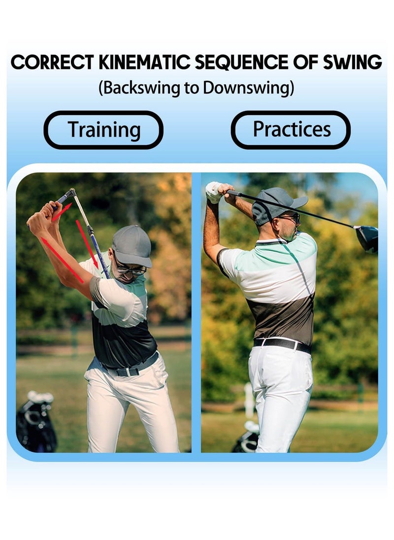 Y&D - Golf Swing Trainer aid, Training aid to Improve Hinge, Forearm Rotation, Shoulder turna and Grip.Portable Collapsible Equipped with Grip Trainer, for Improved Rhythm - Image 1