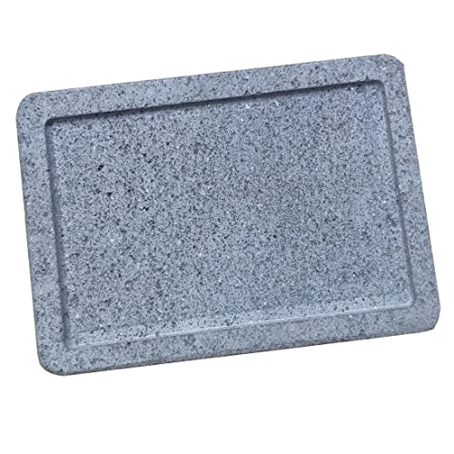 WANLIAN Lava Grill Steak Stone,Grilling Stone,Tabletop Grill Cooking Stone,11.8x7.9 x1in Grilling Plate for Oven and Barbecue Cooking Meat,Fish,Vegetable and Pizza - Image 1