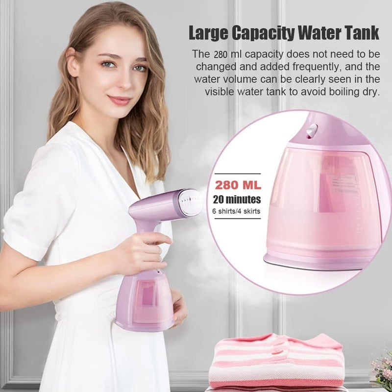 PROTON Garment Steamers 280ml Handheld Fabric Steamer 14 holes 15Seconds Fast-Heat 1500W Garment Steamer for Home Travelling Portable Steam Iron - Image 2