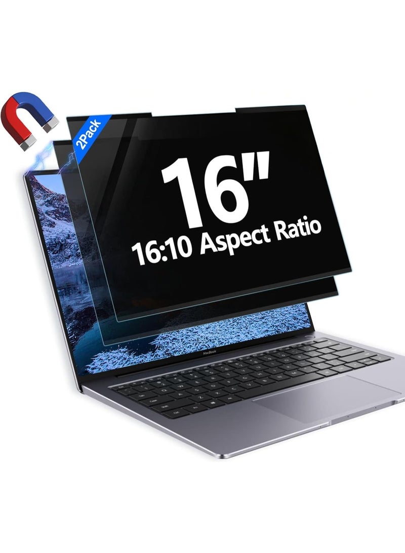 Magnetic Laptop Privacy Screen 16 Inch 16:10, Compatible with HP Dell Acer Asus Samsung Lenovo Huawei Honor Xiaomi , Removable 16 Inch Laptop Privacy Screen and Anti Glare Protector - Image 1