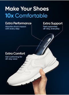 Frido Frido Dual Gel Pro Shoe Insoles, Trimmable Gel Insoles for Men & Women, Anti-Slip Insoles For Stability, Shock Absorption & Comfort, Anti-Sweat Sports Insole, Silicone Insoles, 1 Pair  - Image 2
