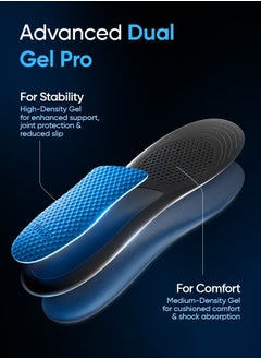 Frido Dual Gel Pro Shoe Insoles, Trimmable Gel Insoles for Men & Women, Anti-Slip Insoles For Stability, Shock Absorption & Comfort, Anti-Sweat Sports Insole, Silicone Insoles, 1 Pair - pzsku/Z5EDB6EC898E0DE4E3D98Z/45/_/1733212827/cf6fd5a5-bfc4-4d71-929d-fa932d22a485