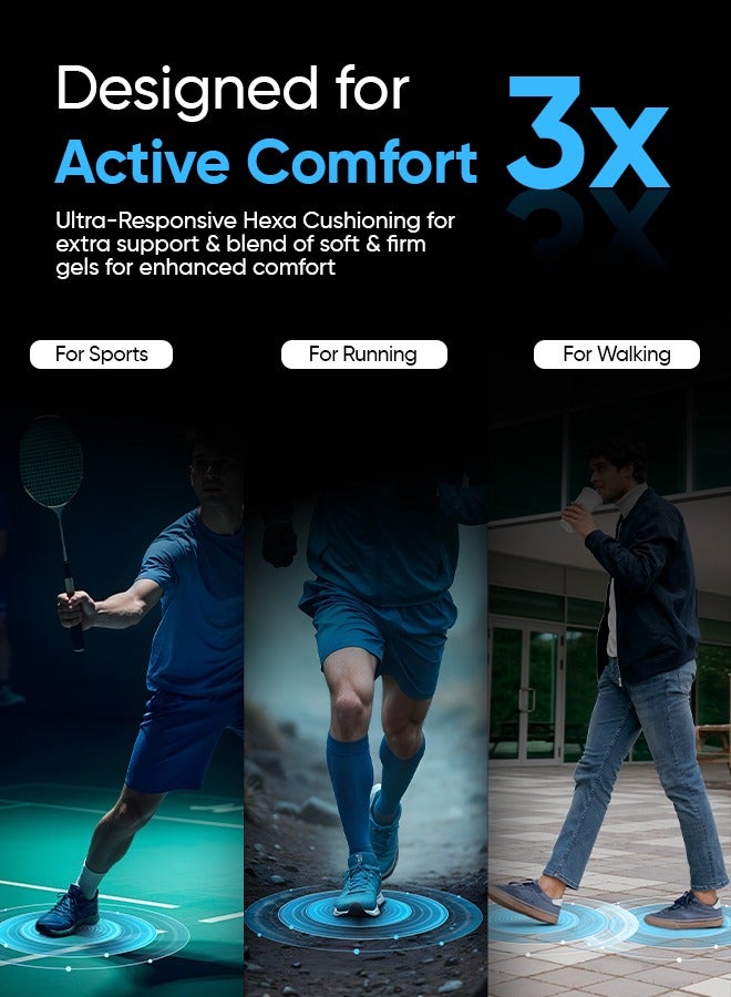 فريدو نعال أحذية فريدو دوال جل برو، نعال جل قابلة للتشذيب للرجال والنساء، نعال مضادة للانزلاق لتحقيق الثبات وامتصاص الصدمات والراحة، نعل داخلي رياضي مضاد للعرق، نعال داخلية من السيليكون، زوج واحد - Image 5