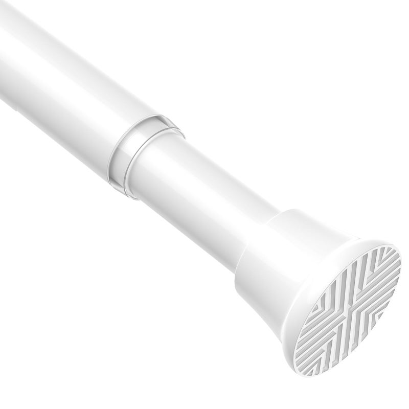 AIZESI Spring Tension Curtain Rod 24 to 46 Inch, White, 1Pcs, Iron, Tension Mounted - Image 1