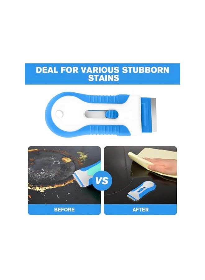 PROMASS promass Razor Blade Scrpaer, Comfortable Scrpaer Tool with Curved Handle, Retractable Razor Blade with 20 Pcs Extra Metal Blades, Cleaning Razor Blade for Removing Glass Car Labels, Stickers, Paint  - Image 5