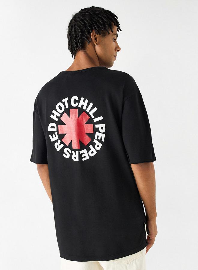 SP Characters Typographic Print T-shirt with Crew Neck and Short Sleeves - Image 3