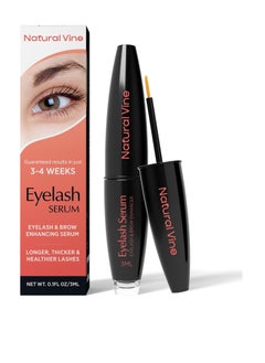 Natural Vine Eyelash and Brow Growth Serum, Irritation Free Formula, Guaranteed Results in 3-4 Weeks for Longer, Thicker, and Fuller Eyelashes  - Image 1