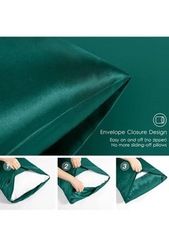 سمايلي غطاء وسادة ملكة التوت النقي 100%، قطعتان (أزرق وأخضر)  - Image 4