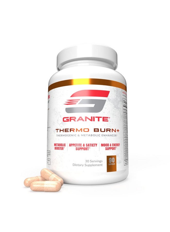 Granite Supplements Thermo Burn by Granite, New Advanced Formula for Thermogenic, Metabolic, Mood & Appetite Support with Alpha GPC, Theobromine, & 5-HTP (90 Capsules) - Image 1
