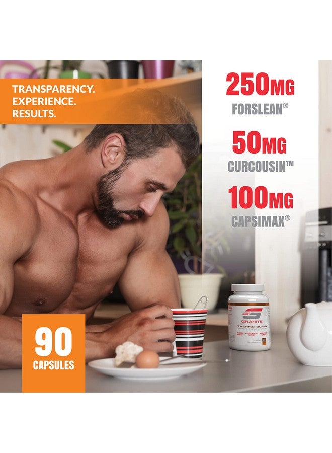 Granite Supplements Thermo Burn by Granite, New Advanced Formula for Thermogenic, Metabolic, Mood & Appetite Support with Alpha GPC, Theobromine, & 5-HTP (90 Capsules) - Image 2
