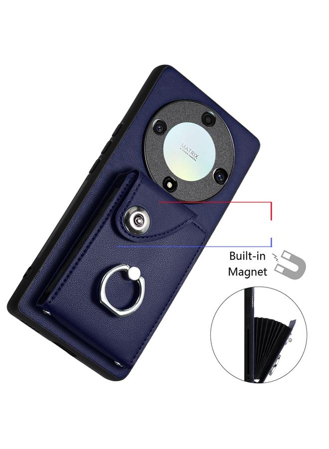 Zaboon Case For Honor X9a / Magic5 Lite Organ Card Bag Ring Holder PU Phone Case  - Image 4