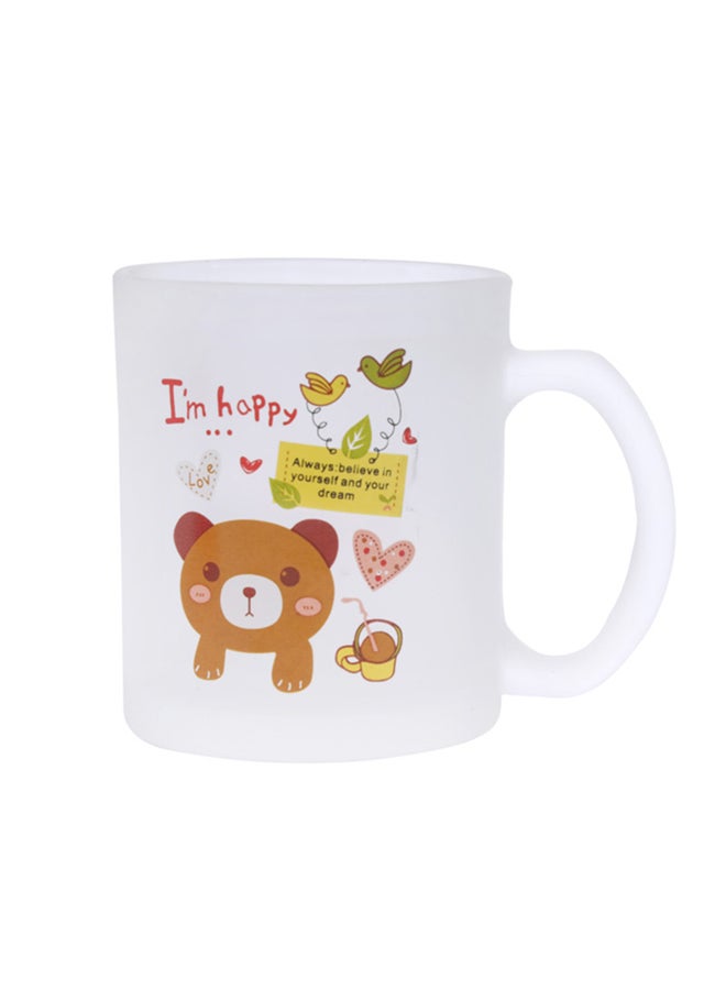 Royalford Frosty Mug With Lid White/Red 300mm - Image 1