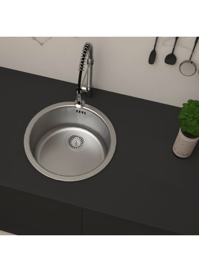 DANUBE HOME Milano Kitchen Sink Stylish And Durable Design High-Quality Stainless Steel Perfect For Modern Kitchens Easy To Clean 304 Grade Steel And Long-Lasting.  - Image 1