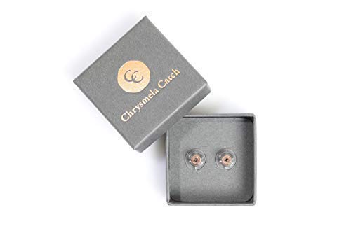 Chrysmela شريسملا بديل أقوى لظهر الأقراط مع قرص دعم. ذهب وردي. رافع أقراط لظهر البراغي. - Image 3
