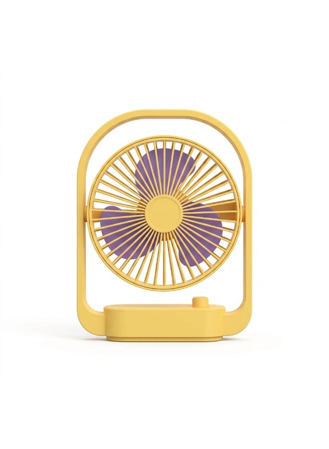 A small white portable fan that operates via USB, is quiet and foldable, suitable for use on the desk, while traveling, by the bedside, or outdoors for cooling.