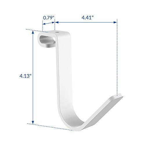 FLEXIMOUNTS 4 Pack Add On Storage Rail Hook Accessory for Ceiling Rack and Wall Shelving, Max Weight Capacity up to 50lbs, White - Image 3