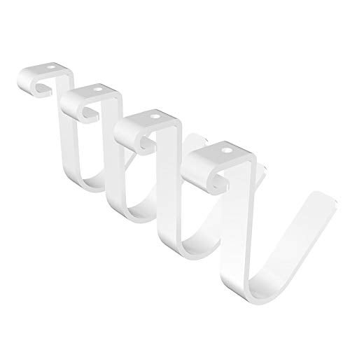 FLEXIMOUNTS 4 Pack Add On Storage Rail Hook Accessory for Ceiling Rack and Wall Shelving, Max Weight Capacity up to 50lbs, White - Image 2