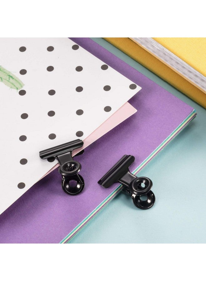 Gejoy 40 Pack Metal Clips Hinge Clips 1 Inch Small Bull Clips For Picture Crafts Office Home Supplies(Black) - Image 4