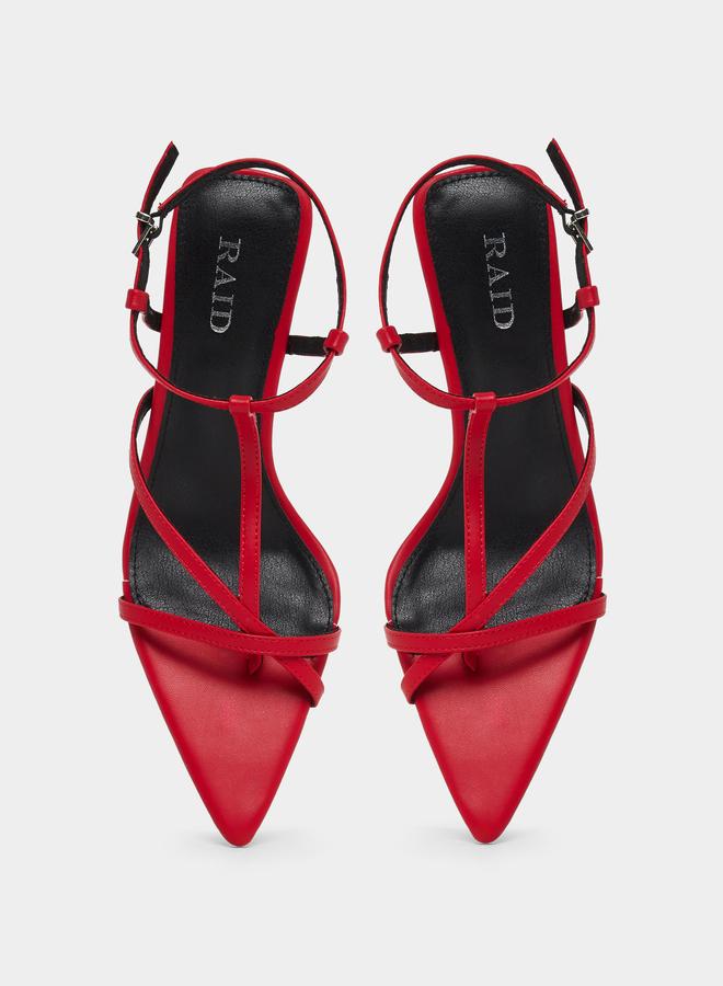 Raid Layne Pointed Toe T-Bar Strap Sandals - Image 5