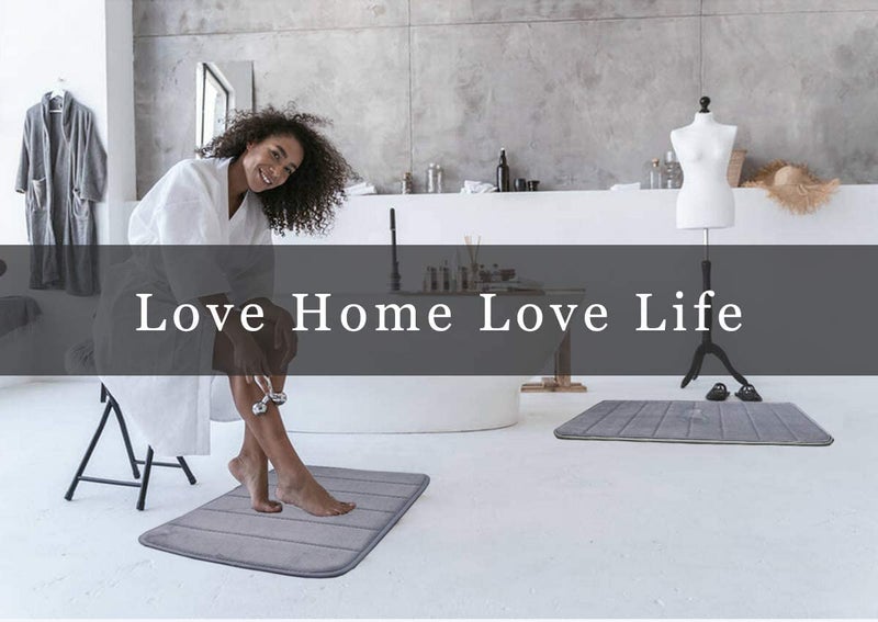 Anadi Memory Foam Bathroom Door Bathroom Mat 80 cm X 50 cm Coral Velvet Super NonSlip Rapid Water Absorption Soft and Comfortable Easier to Dry Machine Wash Bathroom Mat - Image 2