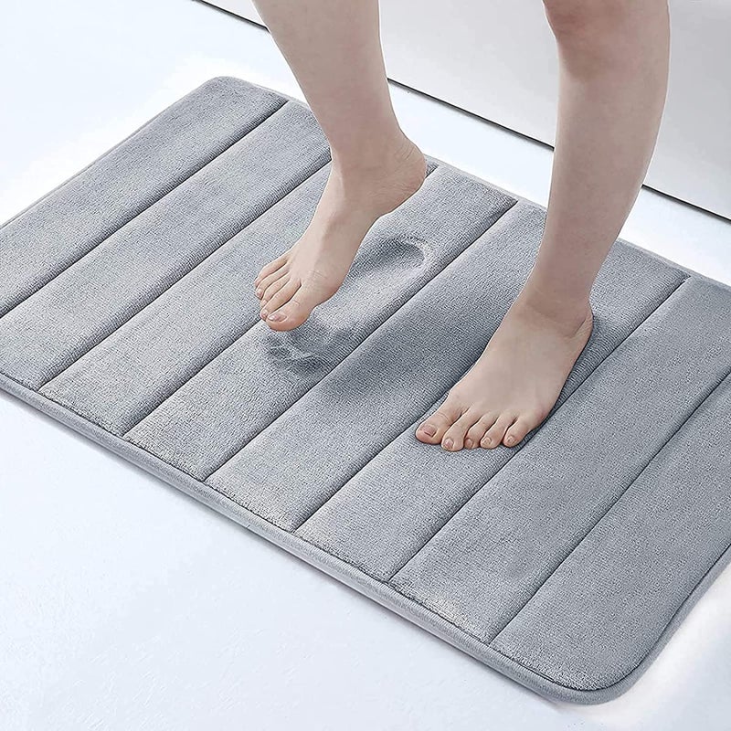 Anadi Memory Foam Bathroom Door Bathroom Mat 80 cm X 50 cm Coral Velvet Super NonSlip Rapid Water Absorption Soft and Comfortable Easier to Dry Machine Wash Bathroom Mat - Image 1