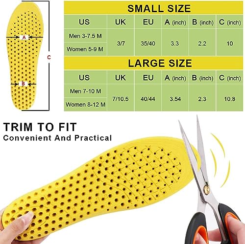 Ailaka Elastic Shock Absorbing Height Increasing Sports Shoe Insoles, Soft Breathable Honeycomb Orthotic Replacement Inserts for Men & Women - Image 4