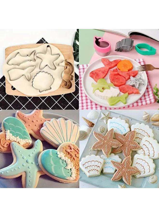 8 Piece Under The Sea Creatures Cookie Cutter Set Stainless Steel Cutters For Festive Baking - Image 2