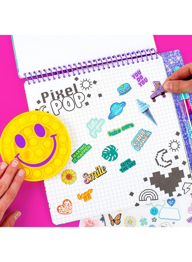 Just My Style Pop & Color Sketchbook, Creative Fidget Sketchbook and Pen Set, Great Weekend Activity, Includes Cute Puffy Stickers & Mindfulness Activity Book for Kids Ages 6, 7, 8, 9 - Image 4