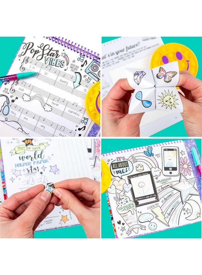 Just My Style Pop & Color Sketchbook, Creative Fidget Sketchbook and Pen Set, Great Weekend Activity, Includes Cute Puffy Stickers & Mindfulness Activity Book for Kids Ages 6, 7, 8, 9 - Image 3