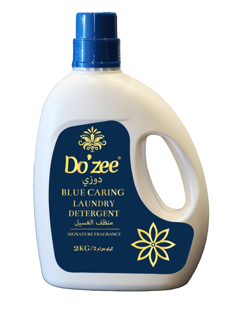 Do'zee Blue Caring Liquid Laundry Detergent, Signature Fragrance, 2L - Image 1