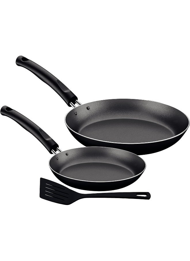 Tramontina Paris 3 Pieces Black Aluminum Frying Pan Set With Interior Starflon Max Pfoa Free Nonstick Coating And Exterior Silicon Coating 24Cm + 30Cm + Spatula - pzsku/Z5EDC42CEA8B1D6FF78EBZ/45/_/1723633358/243e02dd-b6f7-43b6-8807-2c0a53716459