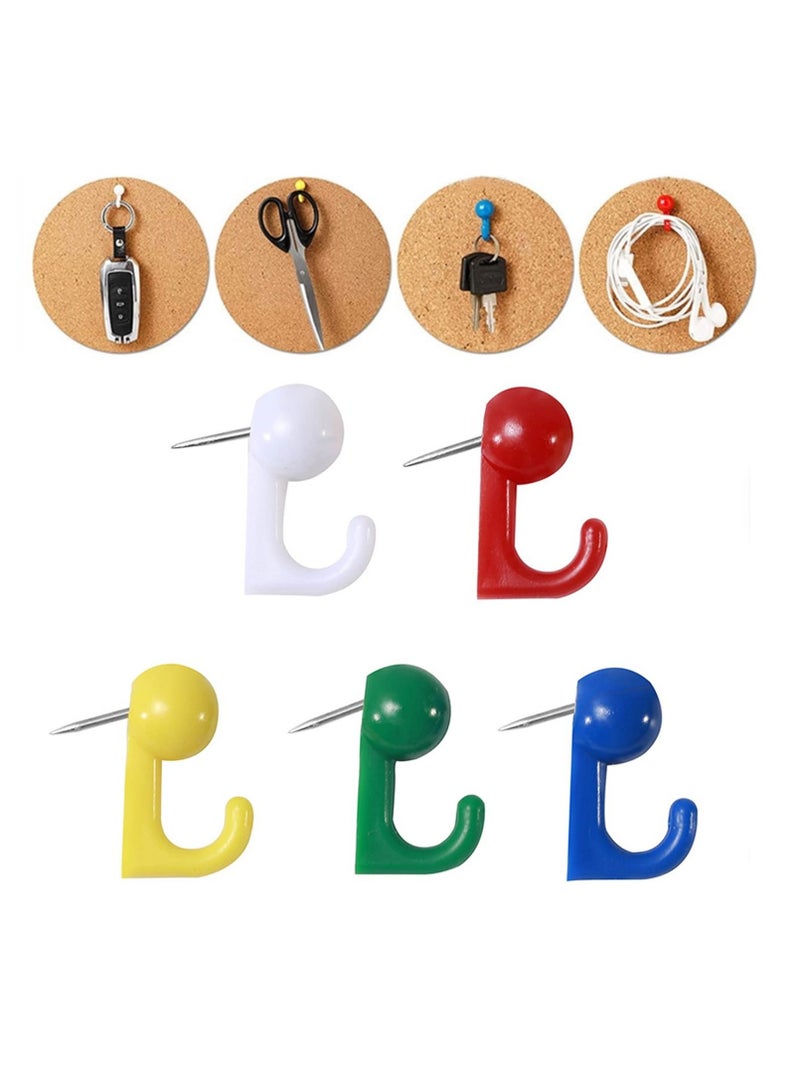 SYOSI Colored Push Pin, Plastic Colored Push Pin Hooks Wall Hooks Mixed Color Thumb Nail For Cork Board Map Photo Calendar, Home Office School Supplies (50Pcs) - Image 1