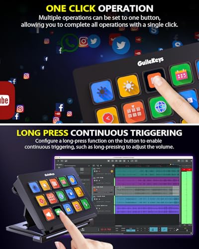 GuileKeys Stream Controller Deck with 15 Macro Keys,Studio Controller Actions in OBS/Twitch/YouTube and More, Upgrade Version 3.0 Streaming Deck Keyboard Compatible with Mac/PC - Image 4