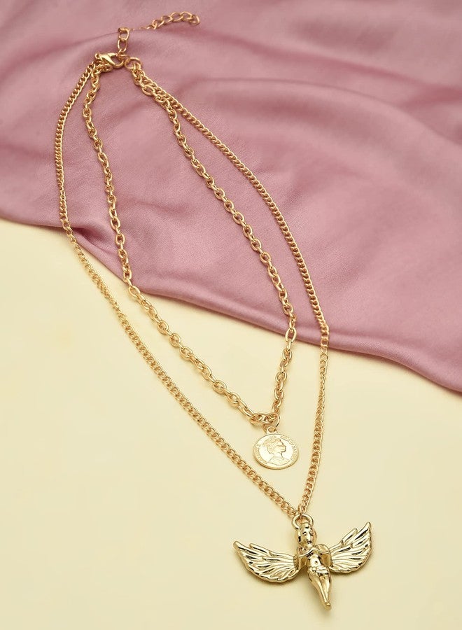 Ami Gold Tone 2 Layers Contemporary Charm Chain For Women-ZPFK19386 - Image 3