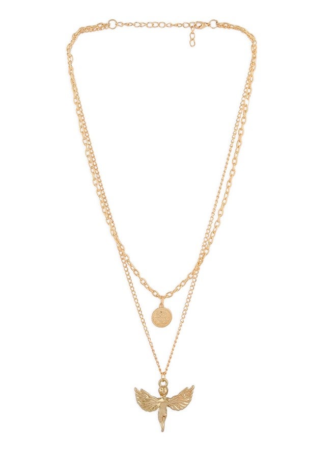 Ami Gold Tone 2 Layers Contemporary Charm Chain For Women-ZPFK19386 - Image 1