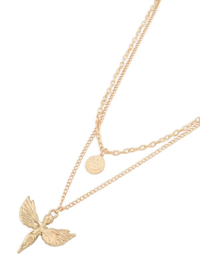 Ami Gold Tone 2 Layers Contemporary Charm Chain For Women-ZPFK19386 - Image 4