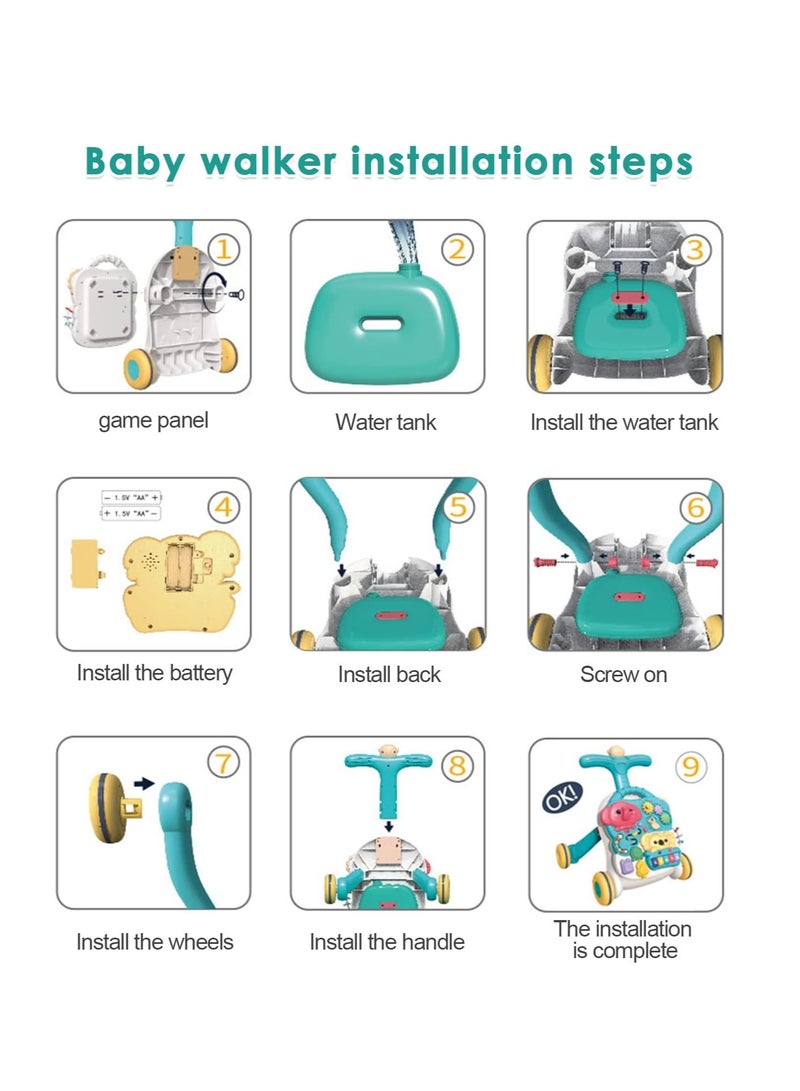Factory Price Bella 3-in-1 Multifunctional Baby Walker – Activity Table & Detachable Play Panel | Adjustable Speed & Weight Stability | Red - Image 5
