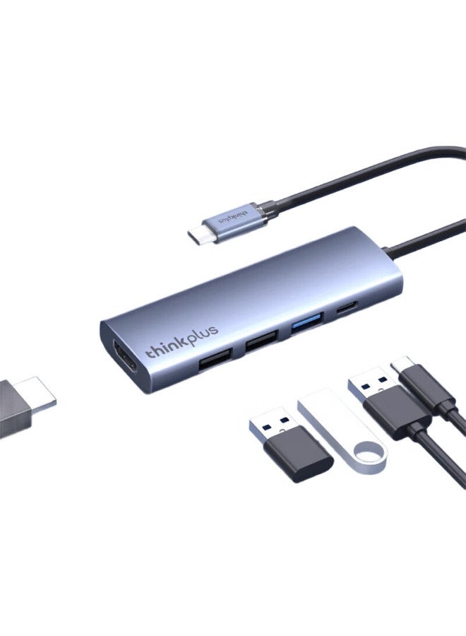 thinkpad Lenovo Type-C Expansion Dock, Usb Hub, Hdmi To Vga Converter, Pd Fast Charging Adapter, Laptop Expansion Dock, Aluminum Alloy Material, Lc05-V - Image 1