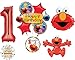 Anagram Elmo Sesame Street 1st Birthday Party Supplies Balloon Bouquet Decorations - Image 2