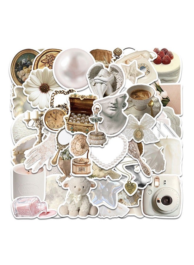 50 Pcs Vintage Stickers, Aesthetic Stickers for Water Bottle, Laptop, Scrapbook, Journaling, Waterproof Vinyl Stickers for Adults Teens - Image 1