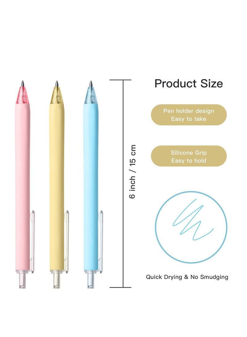 9 Colorful Retractable Gel Pens Set, 9 Pcs Cute Highlighters for Kids, Students and Artists, Aesthetic School Supplies - Image 2