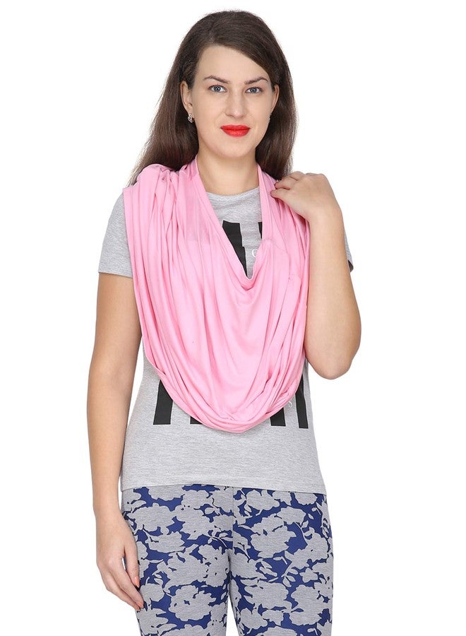 Feather Hug غطاء الرضاعة الطبيعية الفاخر Feather Hug® 360° - مئزر رضاعة للأم، غطاء رضاعة مطاطي للأم، غطاء رضاعة طبيعي يسمح بمرور الهواء، مئزر رضاعة ناعم متعدد الاستخدامات، غطاء رضاعة غير شفاف للأم. (وردي) - Image 5