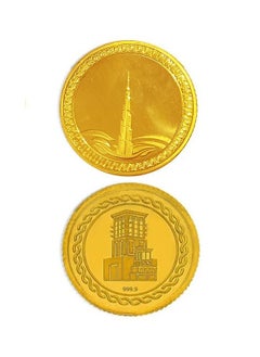 RIZAN JEWELLERY 10g Gold Coin with Burj Khalifa & UAE Heritage Building Design - 10 Grams 24KT 999.9 Purity  - Image 3