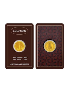 RIZAN JEWELLERY 10g Gold Coin with Burj Khalifa & UAE Heritage Building Design - 10 Grams 24KT 999.9 Purity  - Image 4