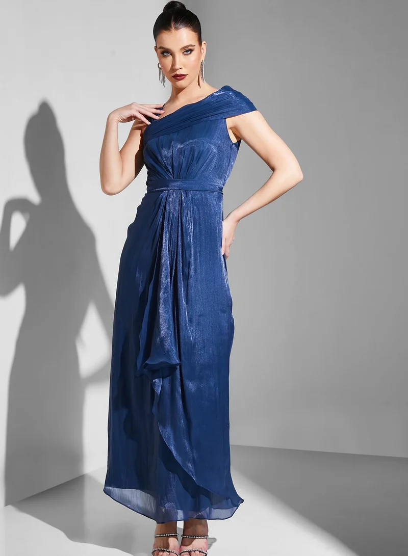 Iyra Asymmetric Belted Dress