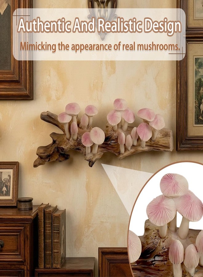 BMMN Resin Mushroom Decor Cottagecore Mushroom Wall Decor Vintage Wall Hanging Sculpture Rustic Farmhouse Kitchen Bedroom Living Room Office Home Decor Fantasy Woodland Birthday Gift - Image 4
