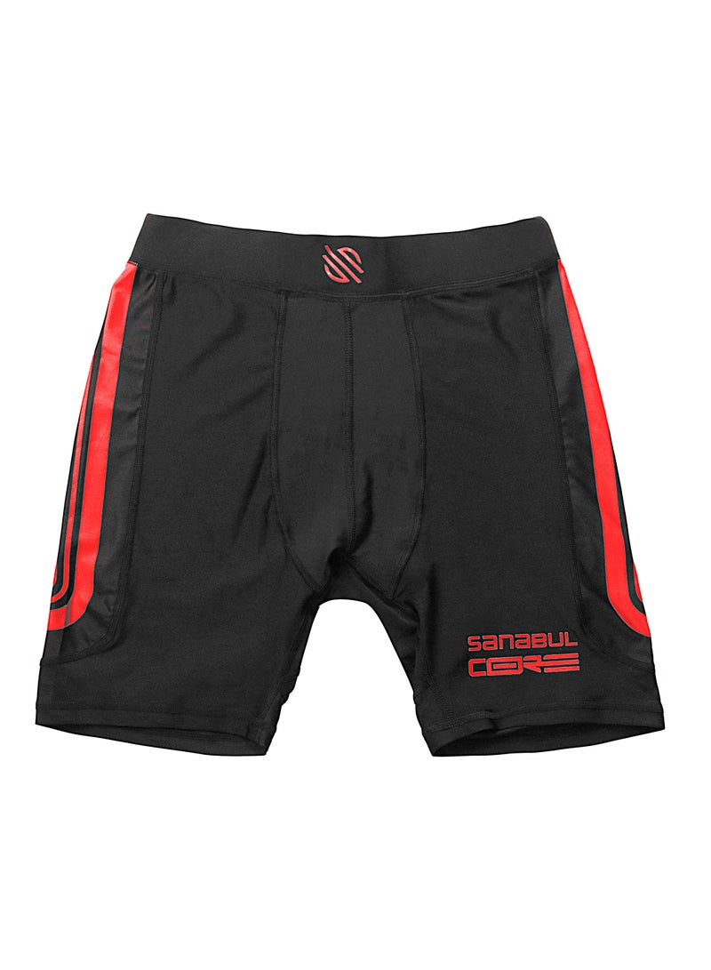 Sanabul Core Compression MMA Shorts Wrestling Jiu Jitsu No Gi BJJ Shorts for Men Red large - Image 1