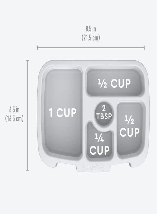 Bentgo® Kids Tray with Transparent Cover - Reusable, BPA-Free, 5-Compartment Meal Prep Container with Built-In Portion Control for Healthy Meals At Home & On the Go (Glitter Edition - Silver) - Image 5